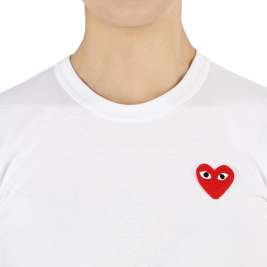 꼼데가르송(COMME DES GARCONS) 스크래치 레드와펜 여성 반팔티셔츠 AZ T107 051 2 SA_AZ T107 051 2_039