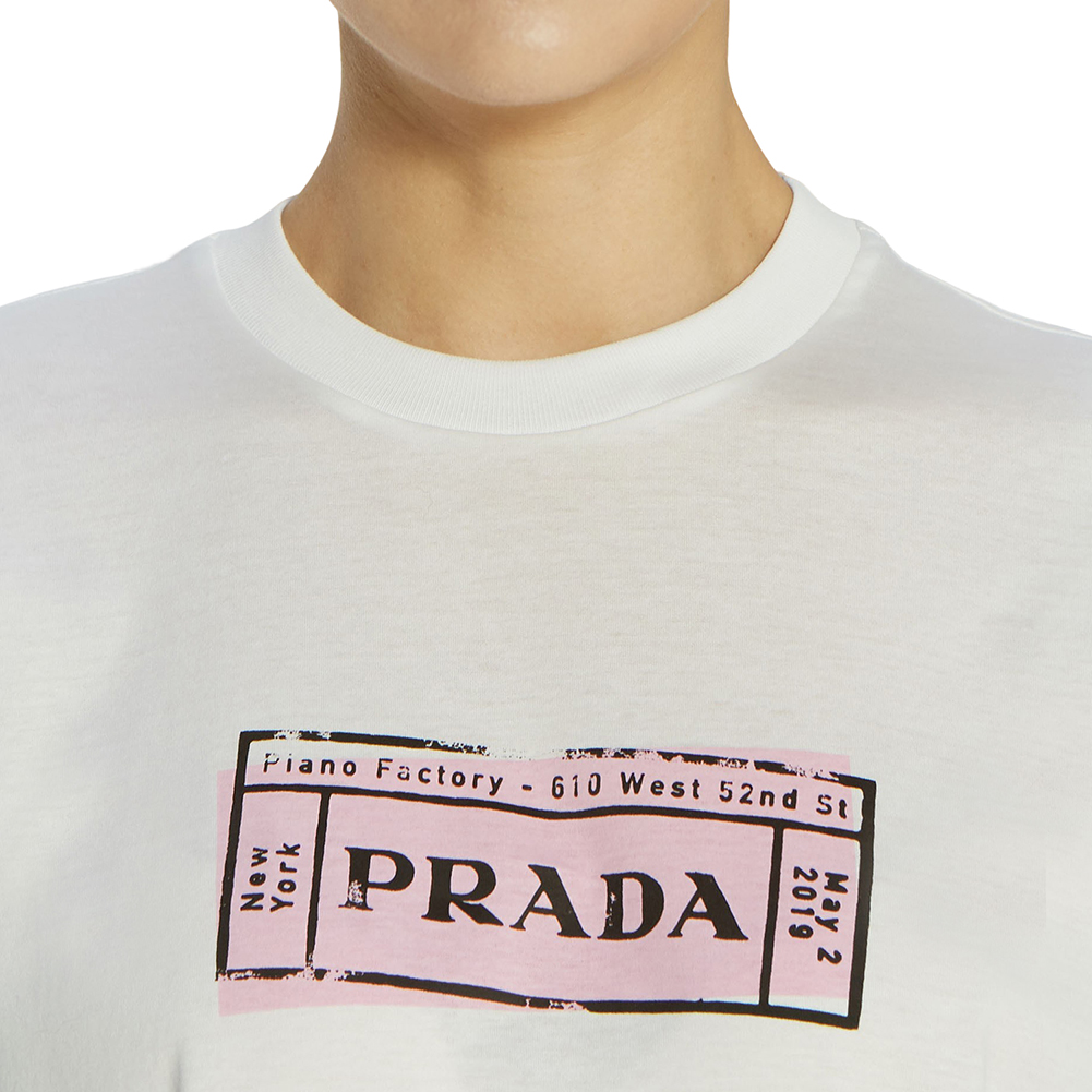 프라다(PRADA) 로고 여자 반팔티셔츠 35838 1V0E F0009