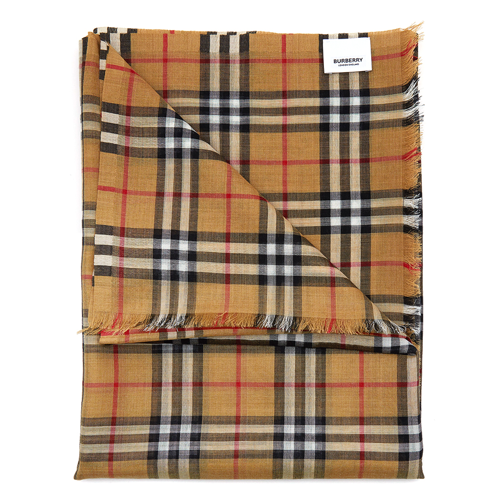 버버리(BURBERRY) 빈티지 체크 울 실크 공용 스카프 MU VTG CHECK 8015505