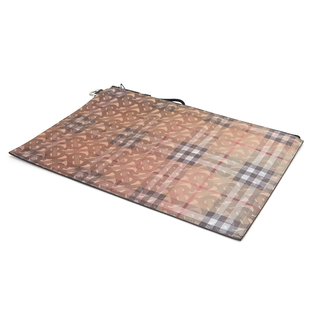 버버리(BURBERRY) 3D 프린트 홀로그램 남자 클러치/파우치 FLAT POUCH 8018163