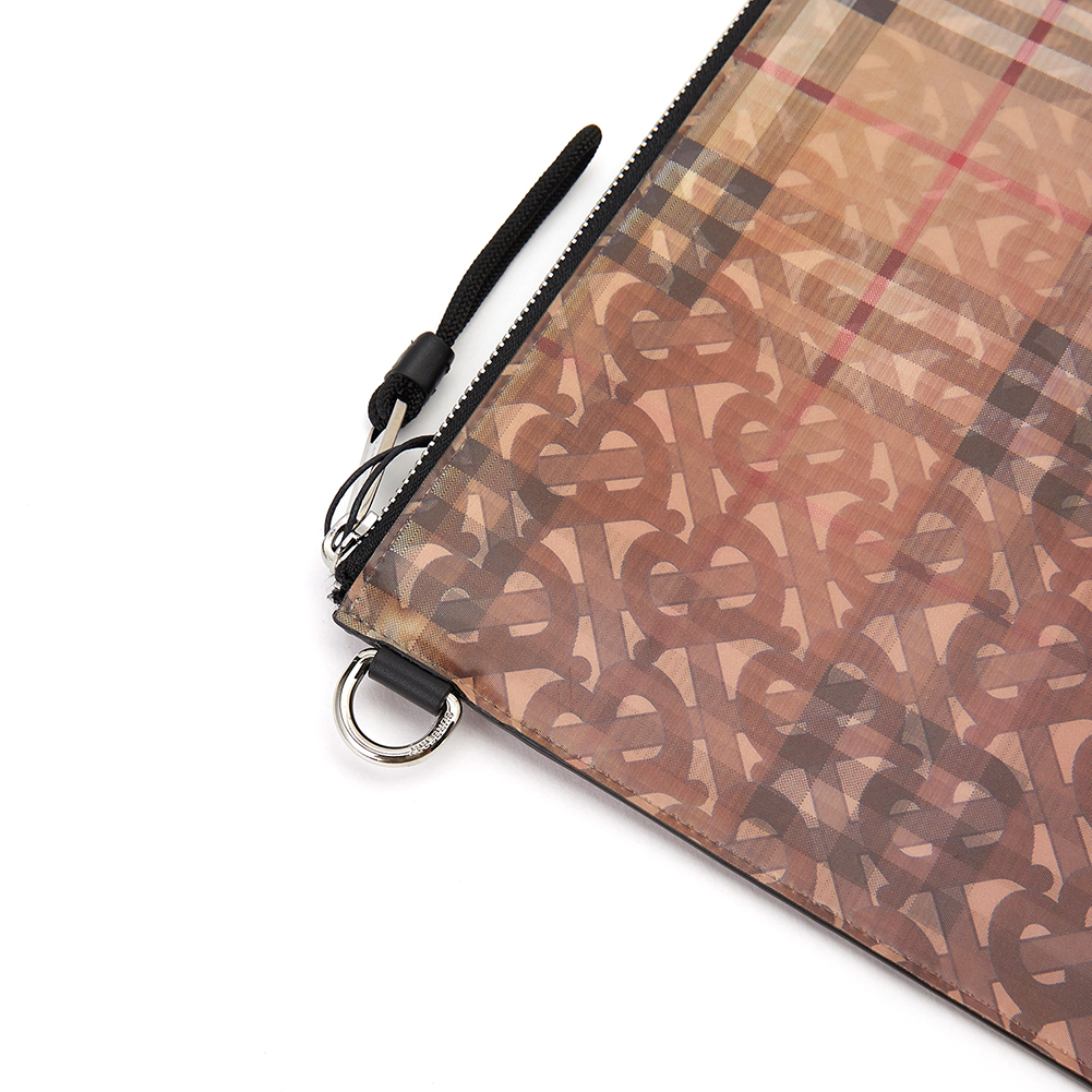 버버리(BURBERRY) 3D 프린트 홀로그램 남자 클러치/파우치 FLAT POUCH 8018163
