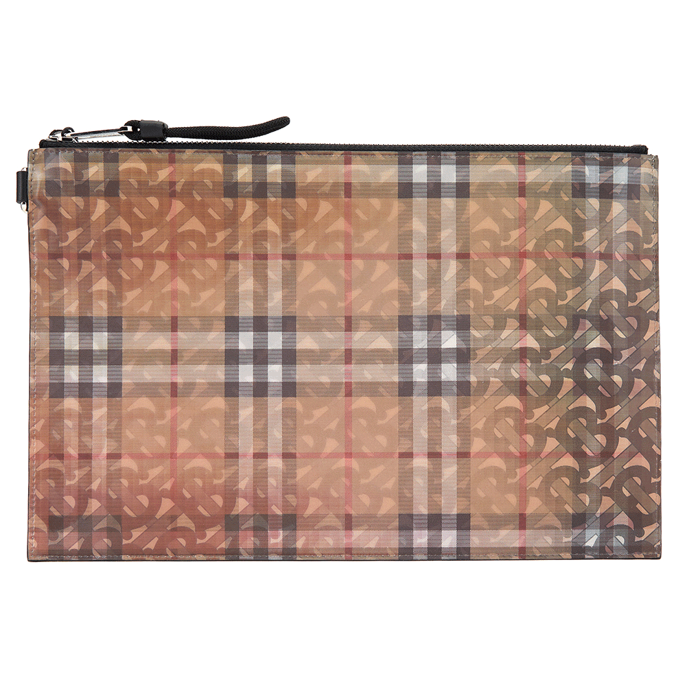 버버리(BURBERRY) 3D 프린트 홀로그램 남자 클러치/파우치 FLAT POUCH 8018163