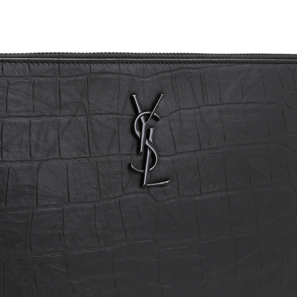생로랑(SAINT LAURENT PARIS) 모노그램 크로커다일 공용 클러치/파우치백 534680 C9H0U 1000