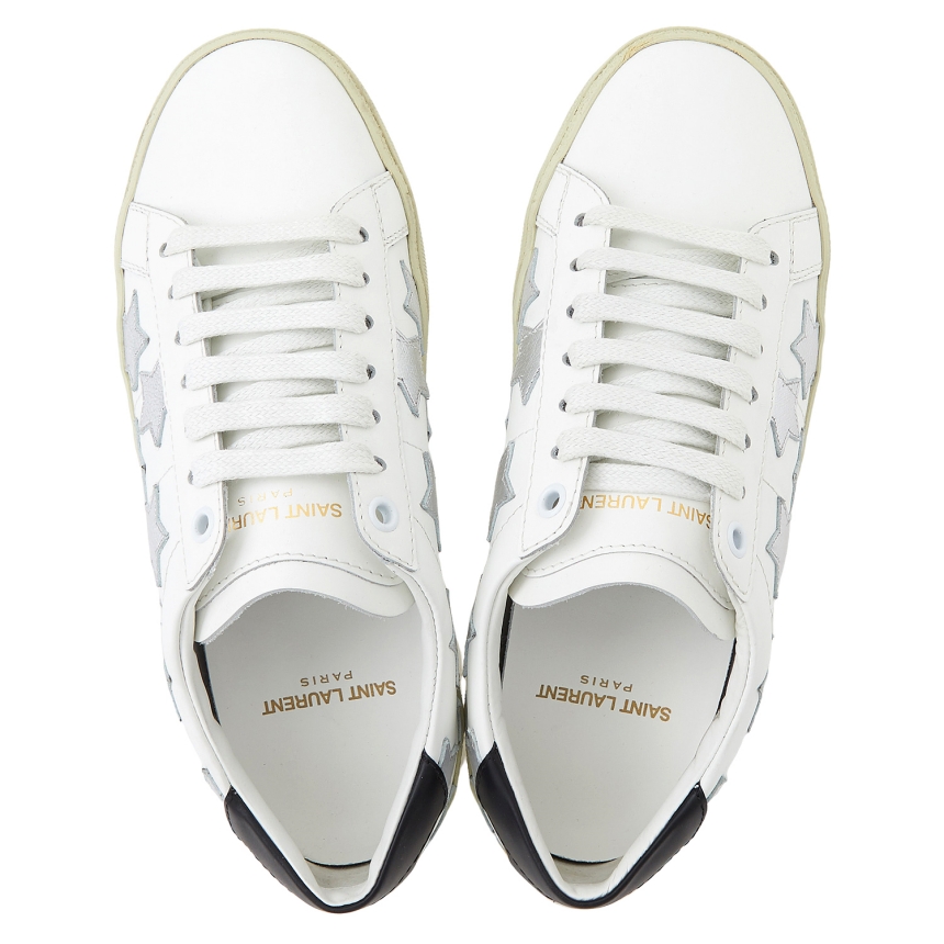 생로랑(SAINT LAURENT PARIS) 실버 스타 여자 캘리포니아 스니커즈 419197 0MP10 9082