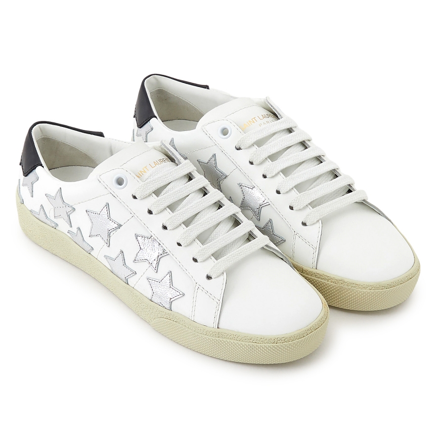 생로랑(SAINT LAURENT PARIS) 실버 스타 여자 캘리포니아 스니커즈 419197 0MP10 9082