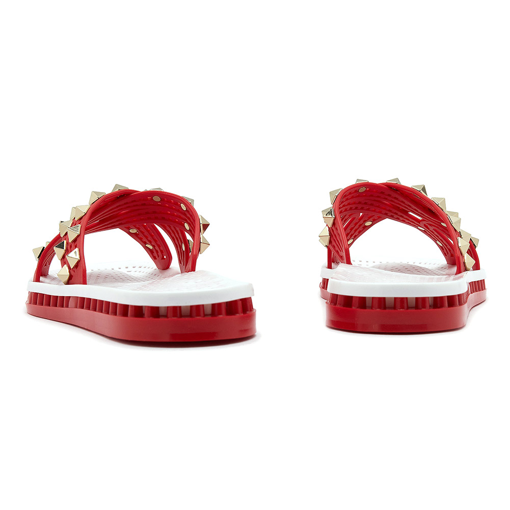 발렌티노(VALENTINO) 락스터드 여자 크로스 스트랩 슬리퍼 RW0S0M89PVS FX5