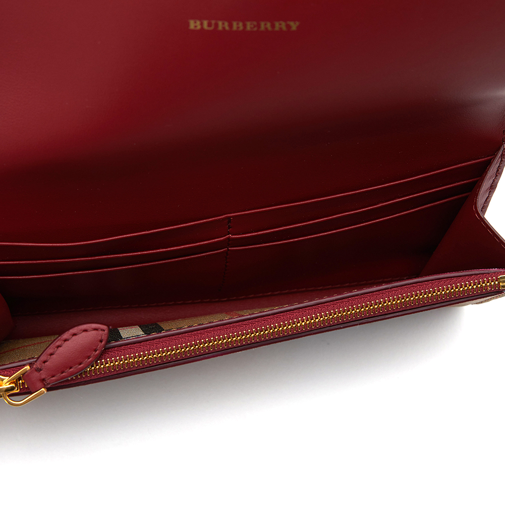 버버리(BURBERRY) 빈티지 체크 여자 장지갑 HERON 8005384