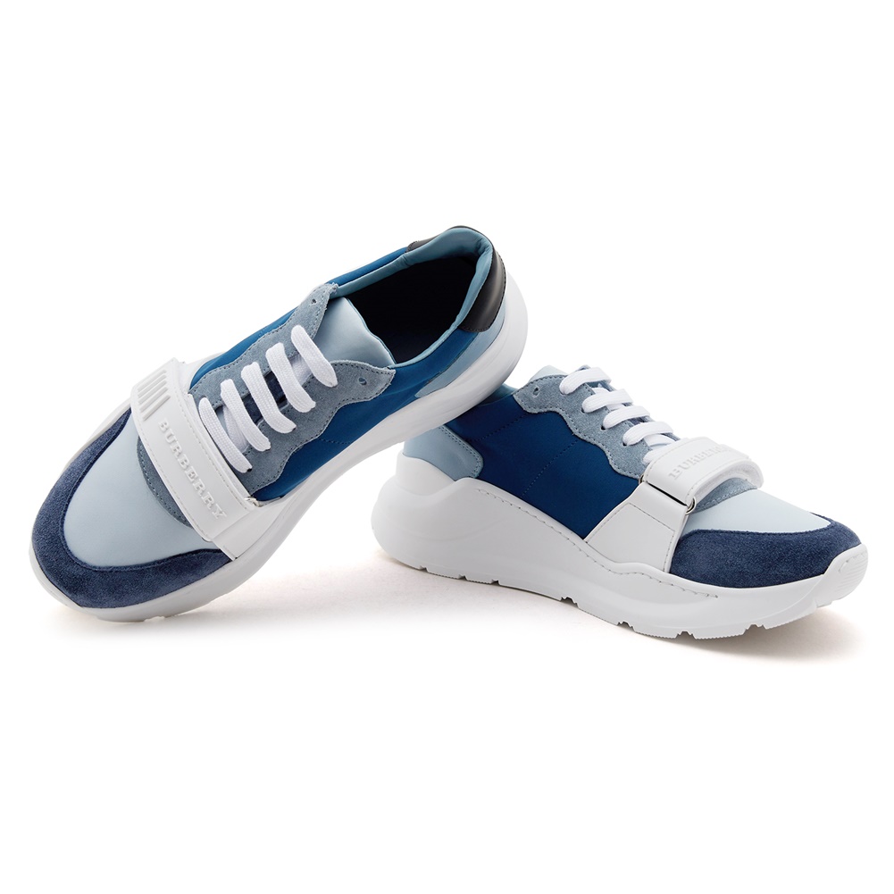 버버리(BURBERRY) 스웨이드 네오프렌 남자 스니커즈 REGIS M LOW 8005366