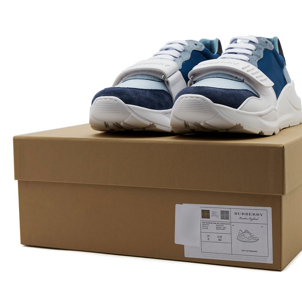 버버리(BURBERRY) 스웨이드 네오프렌 남자 스니커즈 REGIS M LOW 8005366