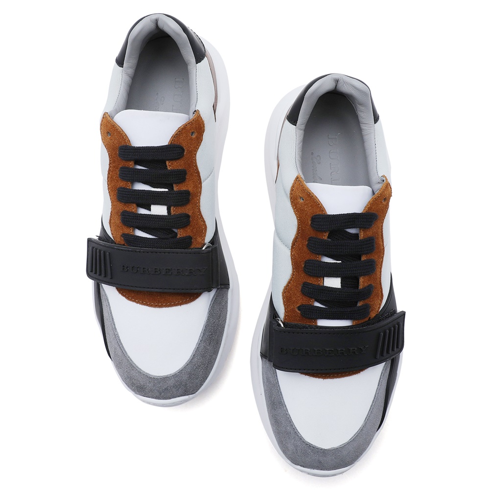 버버리(BURBERRY) 스웨이드 네오프렌 남자 스니커즈 REGIS M LOW 8005367
