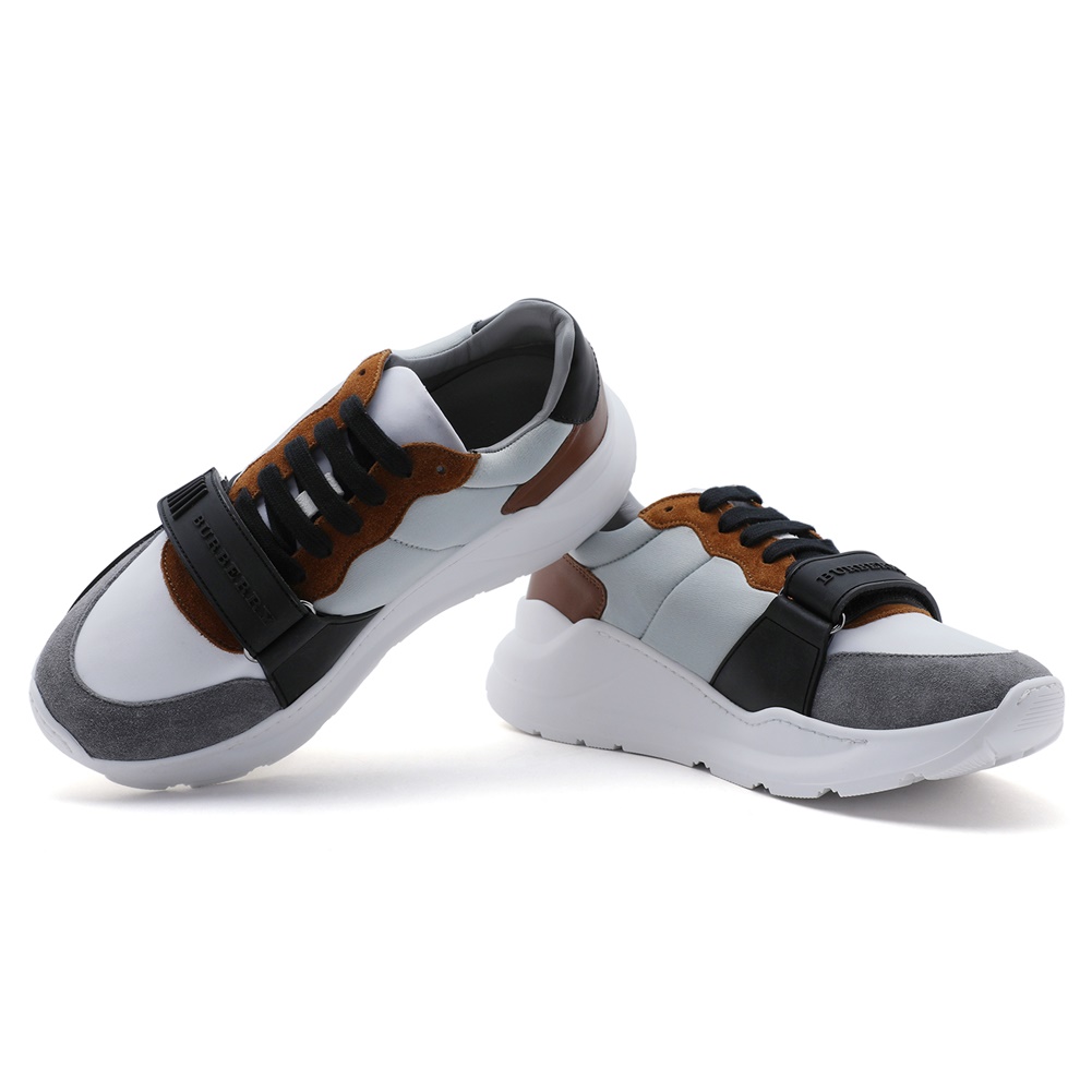 버버리(BURBERRY) 스웨이드 네오프렌 남자 스니커즈 REGIS M LOW 8005367