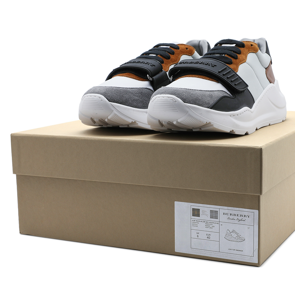 버버리(BURBERRY) 스웨이드 네오프렌 남자 스니커즈 REGIS M LOW 8005367