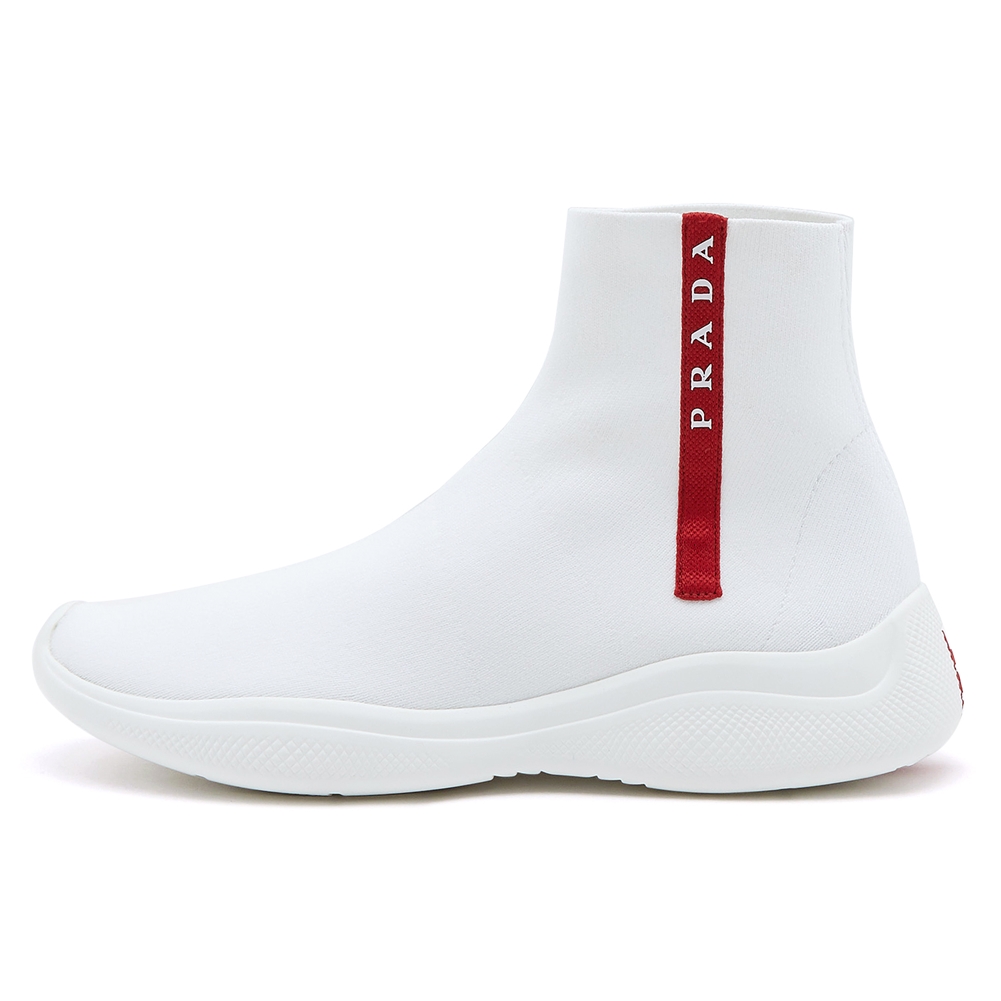 프라다(PRADA) 로고 남자 하이탑 스니커즈 4T3351 2OA8 F0009