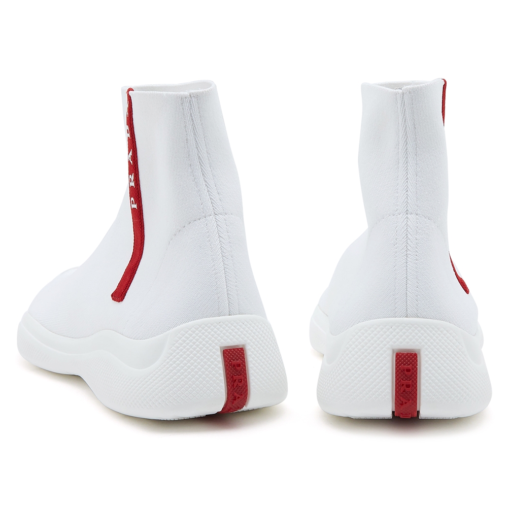 프라다(PRADA) 로고 남자 하이탑 스니커즈 4T3351 2OA8 F0009
