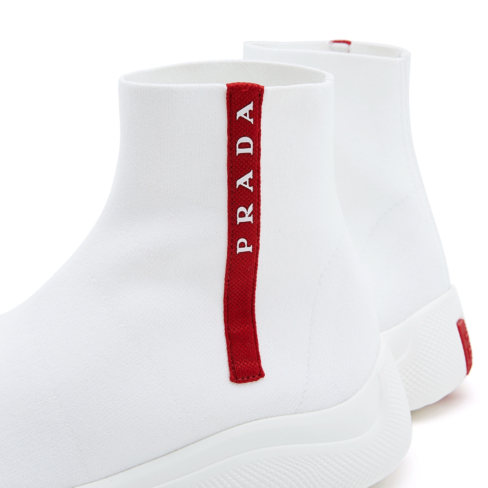 프라다(PRADA) 로고 남자 하이탑 스니커즈 4T3351 2OA8 F0009
