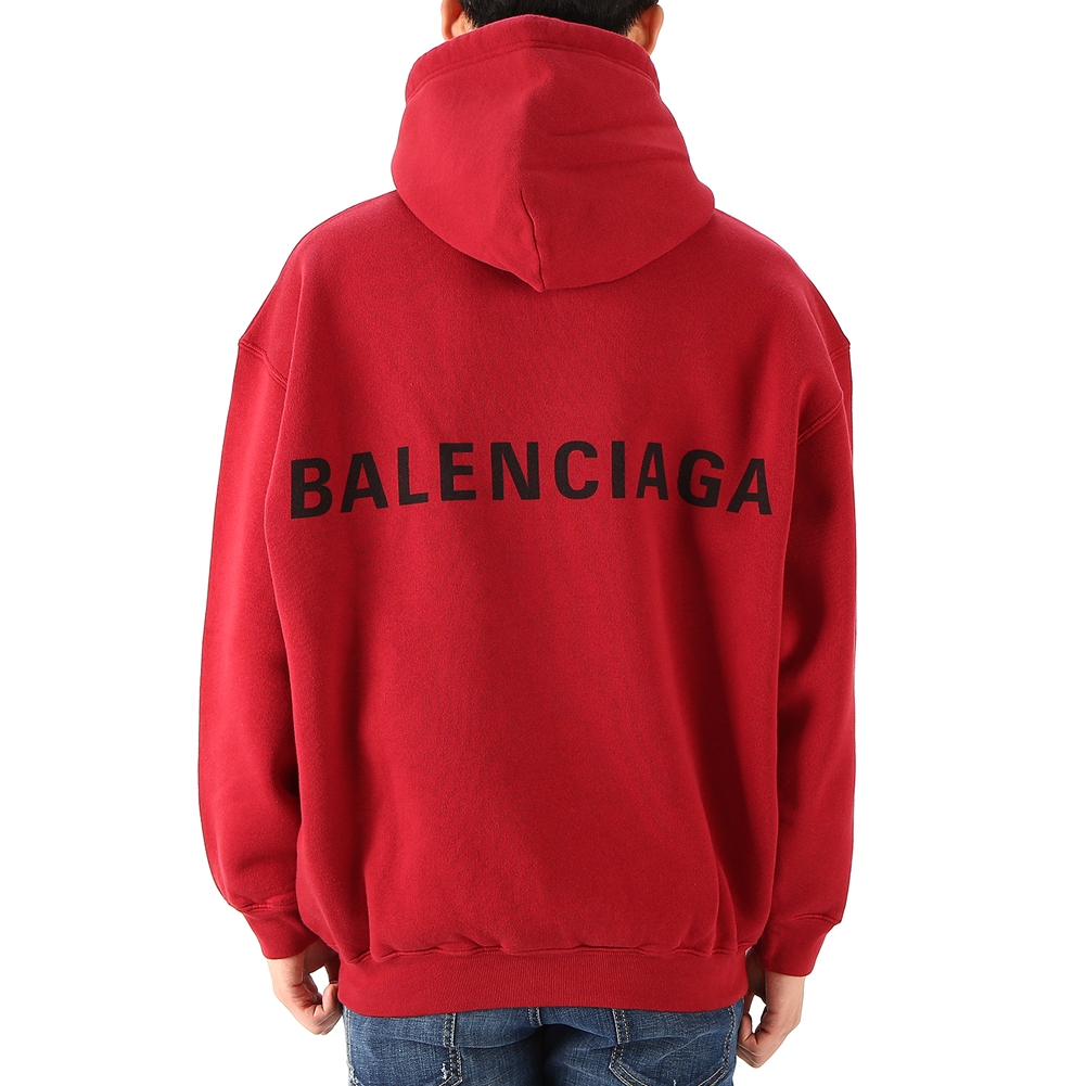 발렌시아가(BALENCIAGA) 로고 후드 남자 긴팔 기모 맨투맨 티셔츠 556143 TDV04 6064