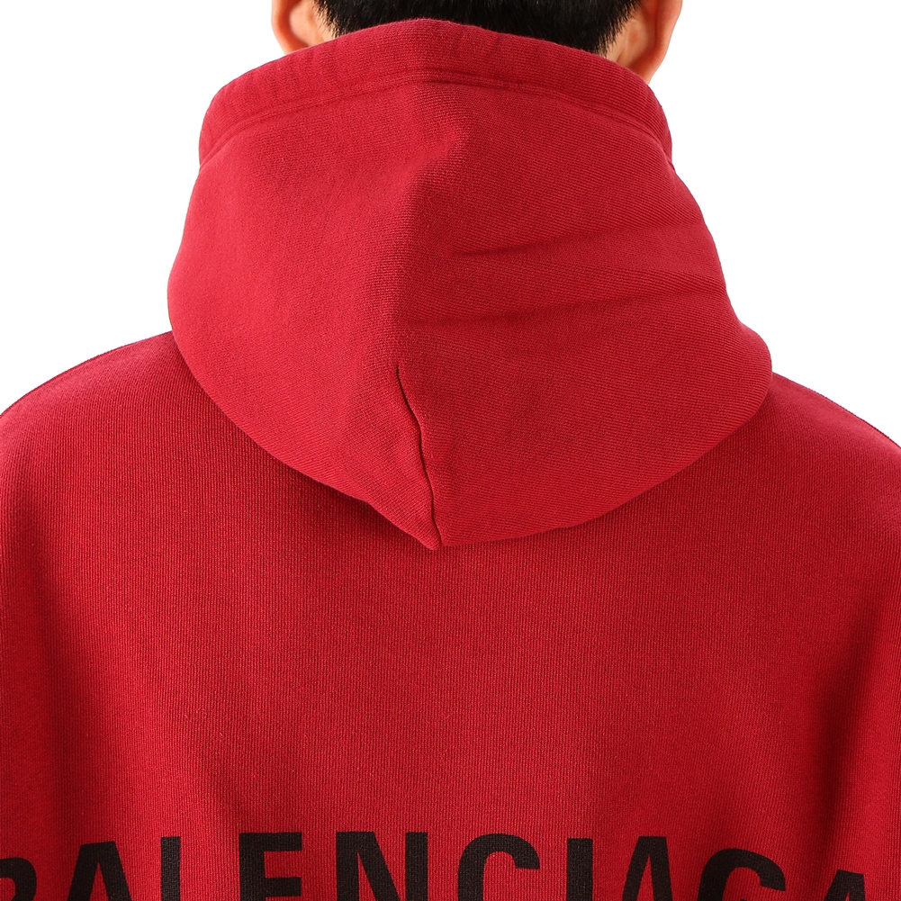발렌시아가(BALENCIAGA) 로고 후드 남자 긴팔 기모 맨투맨 티셔츠 556143 TDV04 6064