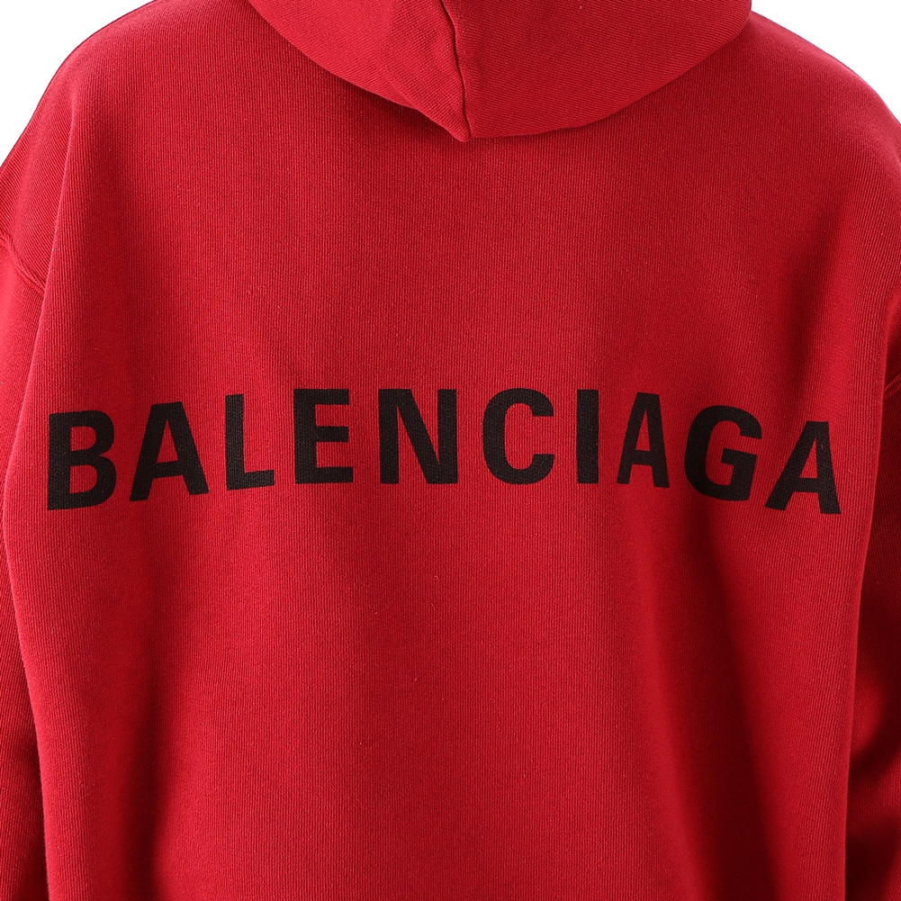 발렌시아가(BALENCIAGA) 로고 후드 남자 긴팔 기모 맨투맨 티셔츠 556143 TDV04 6064