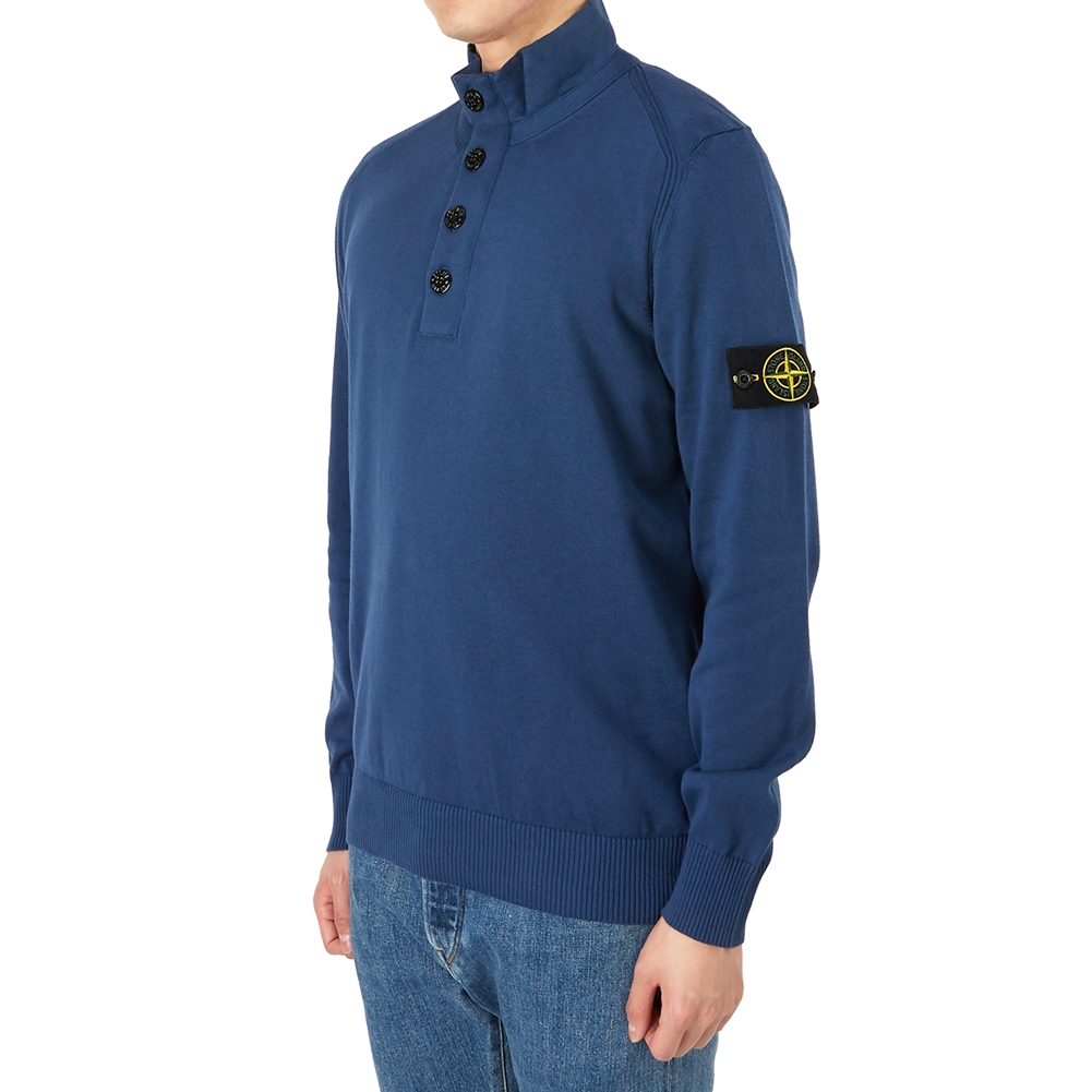 스톤아일랜드(STONE ISLAND) 와펜 반집업 남자 니트 7015519B2 V0028