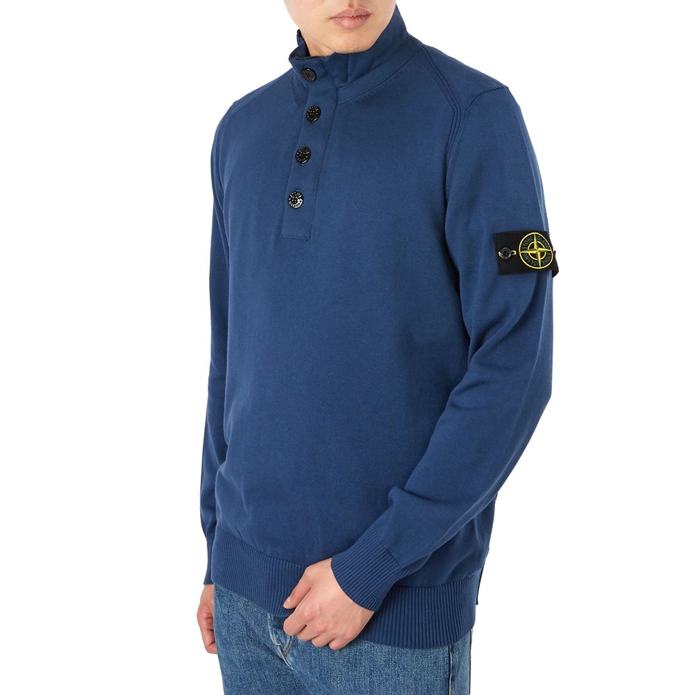 스톤아일랜드(STONE ISLAND) 와펜 반집업 남자 니트 7015519B2 V0028