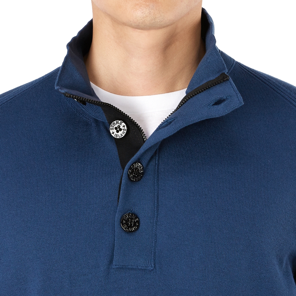스톤아일랜드(STONE ISLAND) 와펜 반집업 남자 니트 7015519B2 V0028