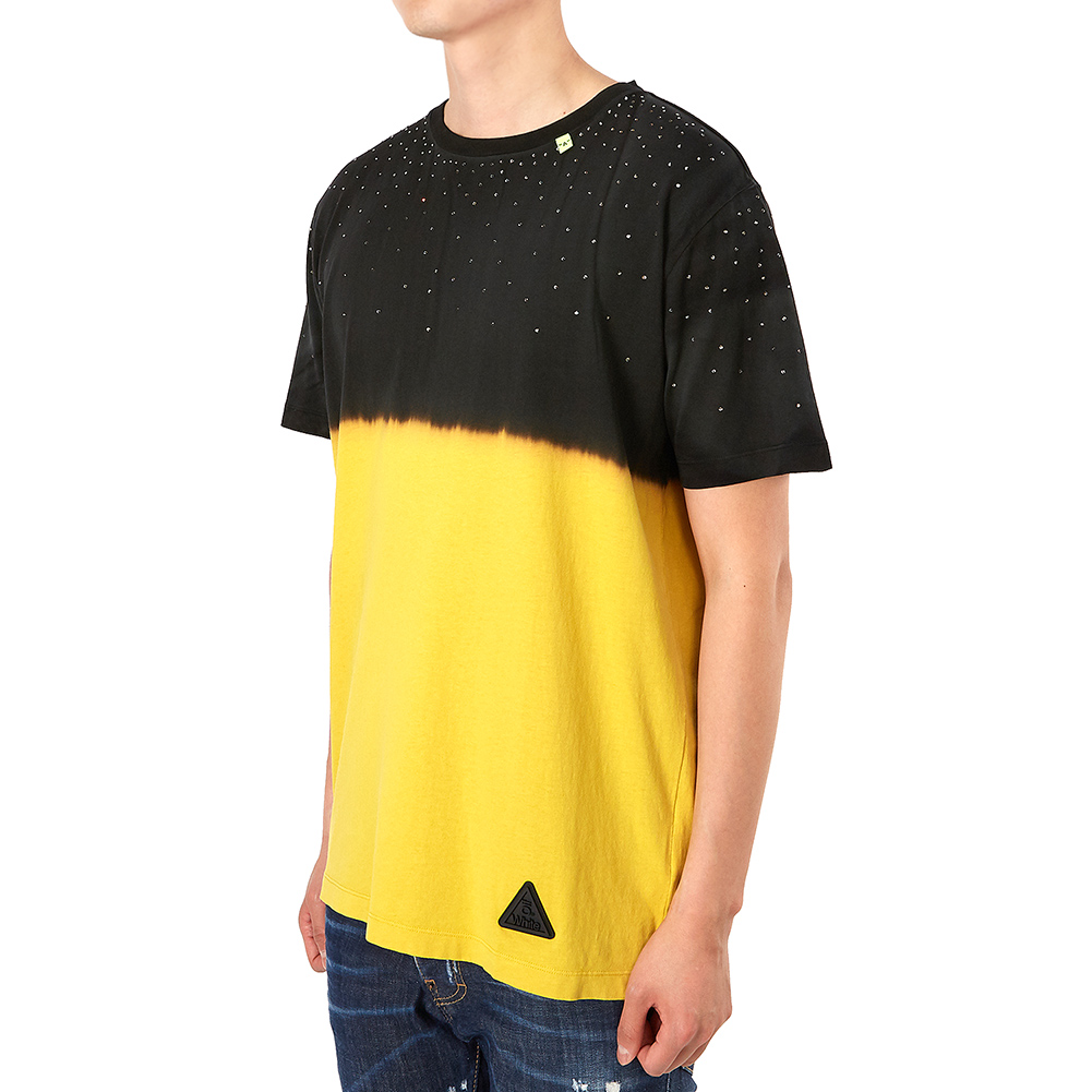 오프화이트(OFF WHITE) 타이 다이 슬림 남자 반팔티셔츠 OMAA027S 19185019 6000