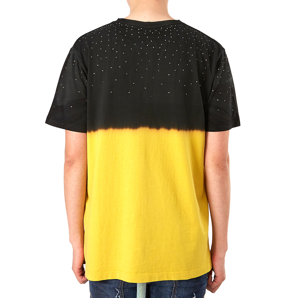 오프화이트(OFF WHITE) 타이 다이 슬림 남자 반팔티셔츠 OMAA027S 19185019 6000
