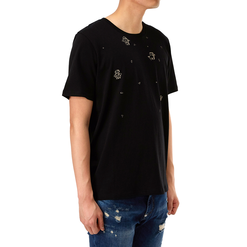 생로랑(SAINT LAURENT PARIS) 로봇 남자 반팔티셔츠 547994 YB2YV 1095