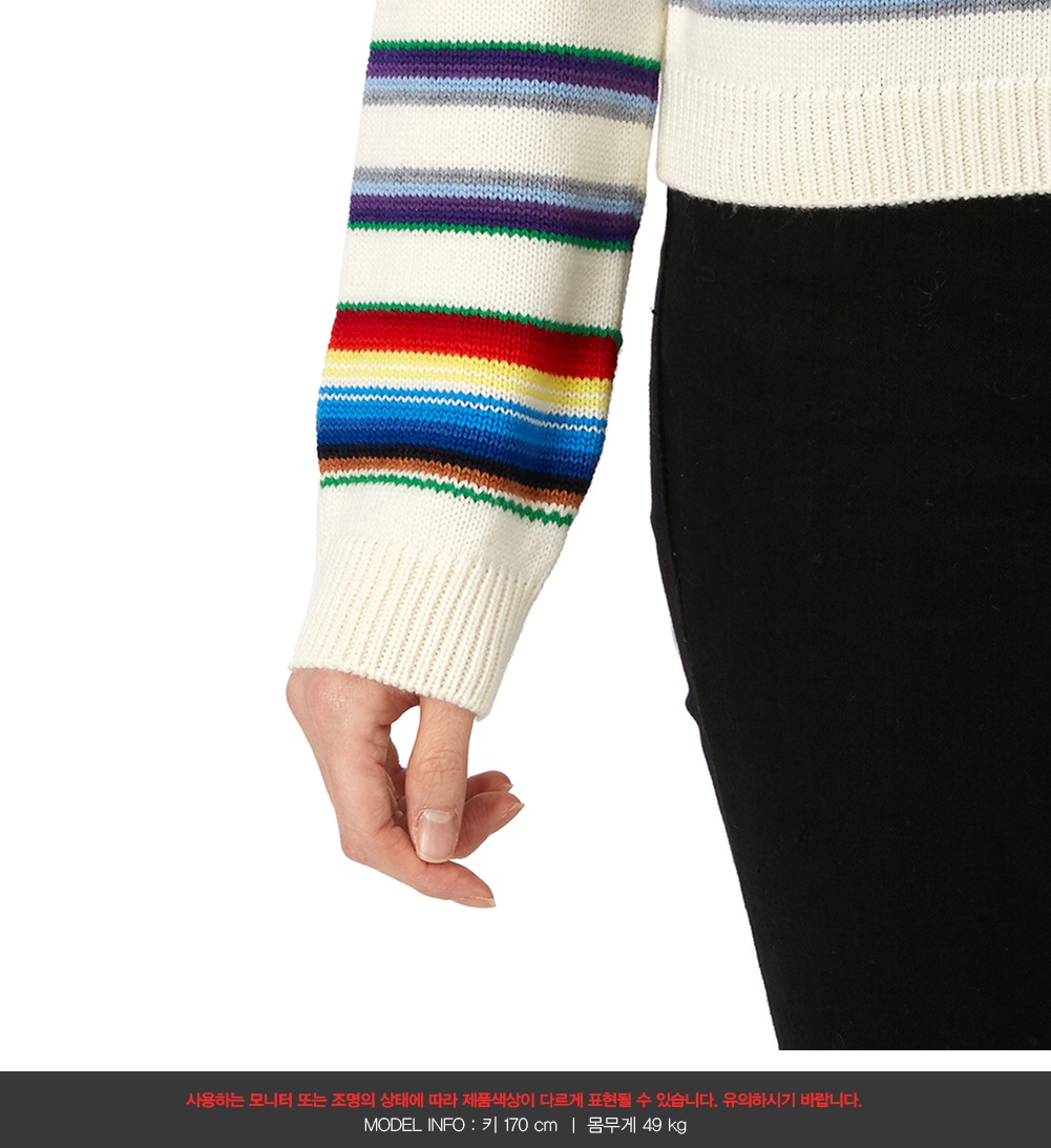 생로랑(SAINT LAURENT PARIS) 멕시칸 스트라이프 여자 울 스웨터/니트 551328 YAAW2 8486