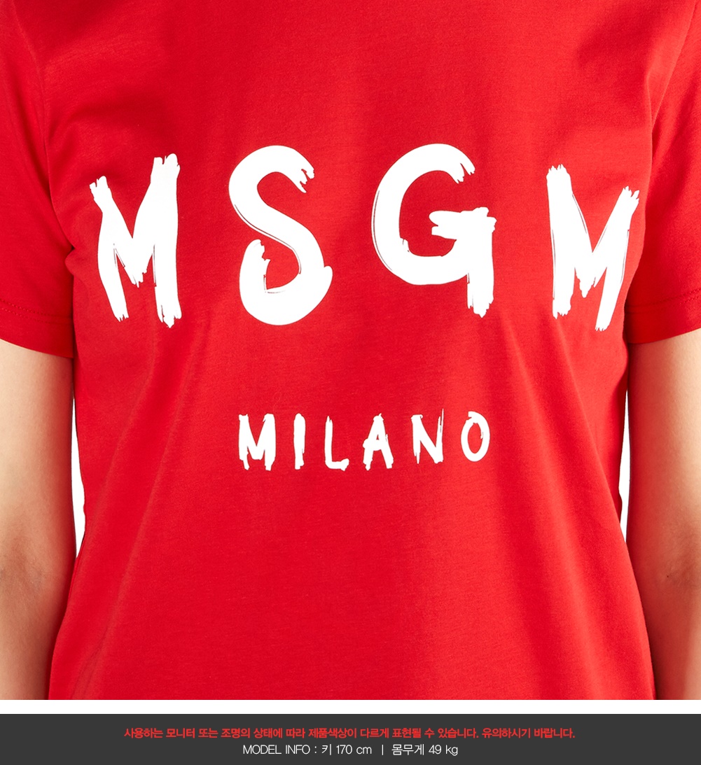 엠에스지엠(MSGM) 로고 여자 반팔티셔츠 2642MDM160 195298 18