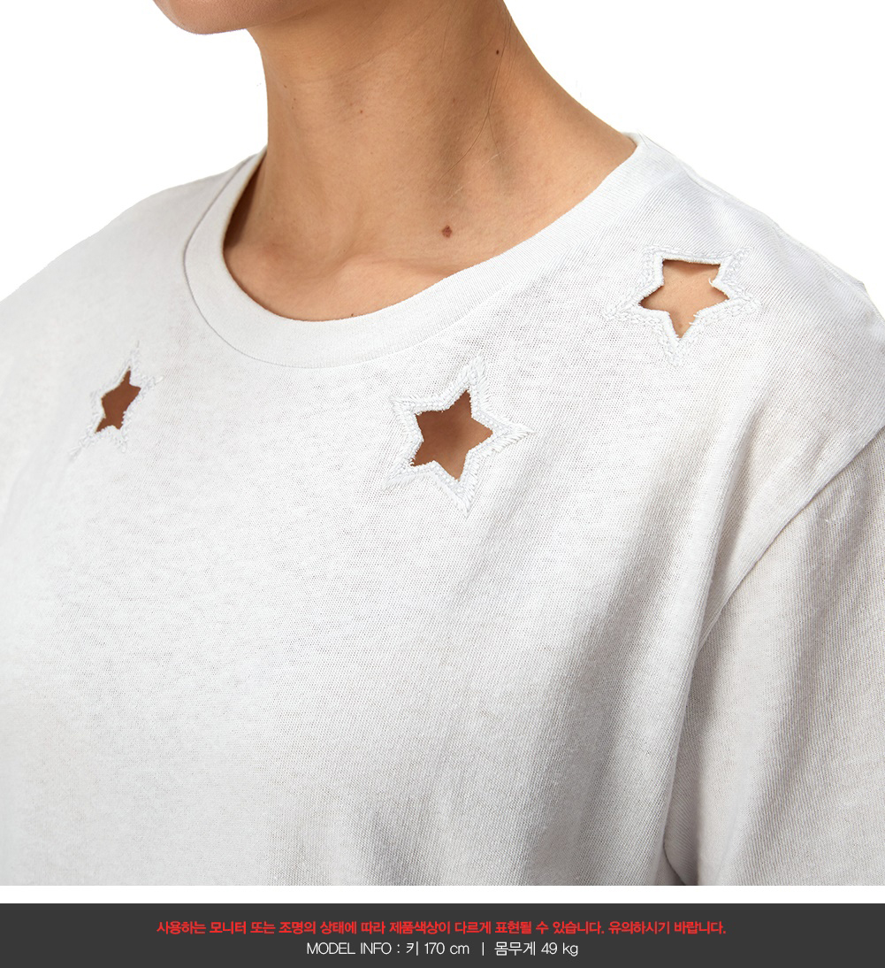 생로랑(SAINT LAURENT PARIS) 스타 여자 반팔티셔츠 547700 YB2XE 9505