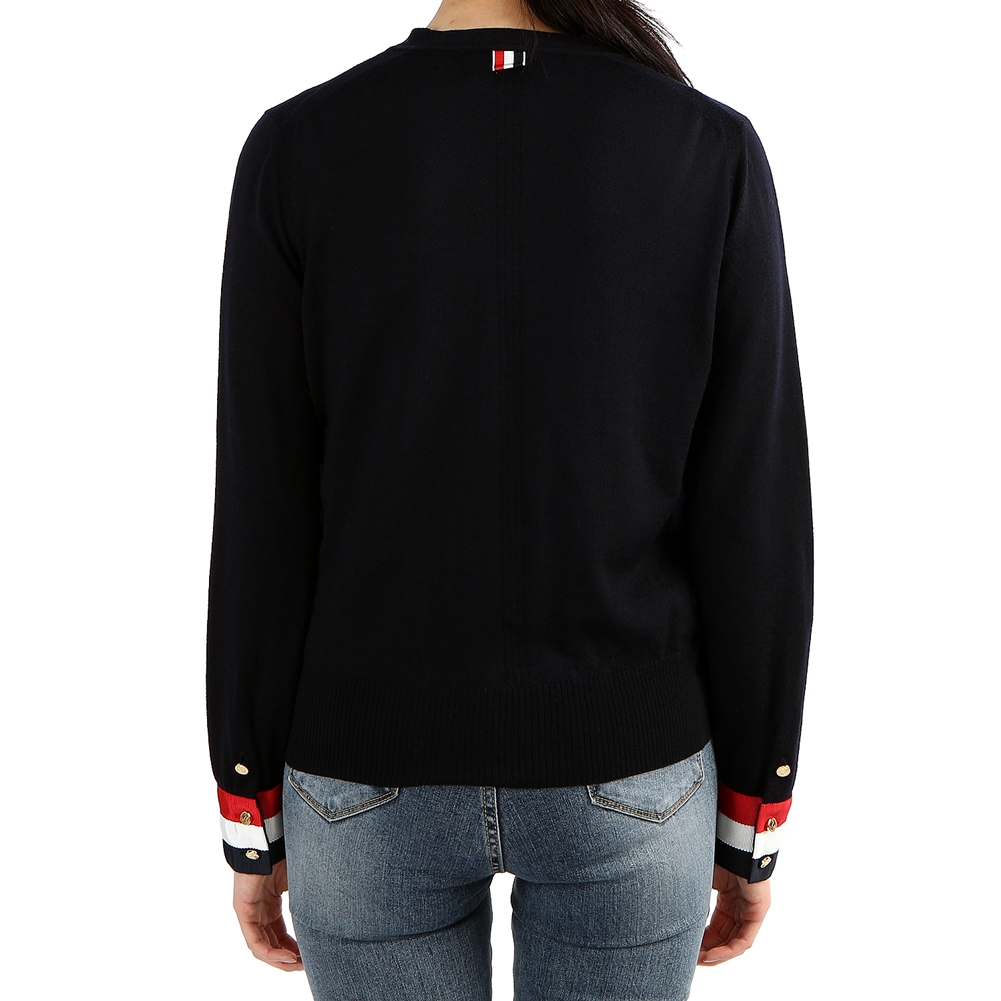 톰브라운(THOM BROWNE) 그로그랭 커프 여자 울 가디건 FKC228A 00014 415