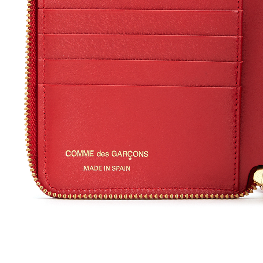 꼼데가르송(COMME DES GARCONS) 도트 지퍼 여자 반지갑 SA2100PD RED