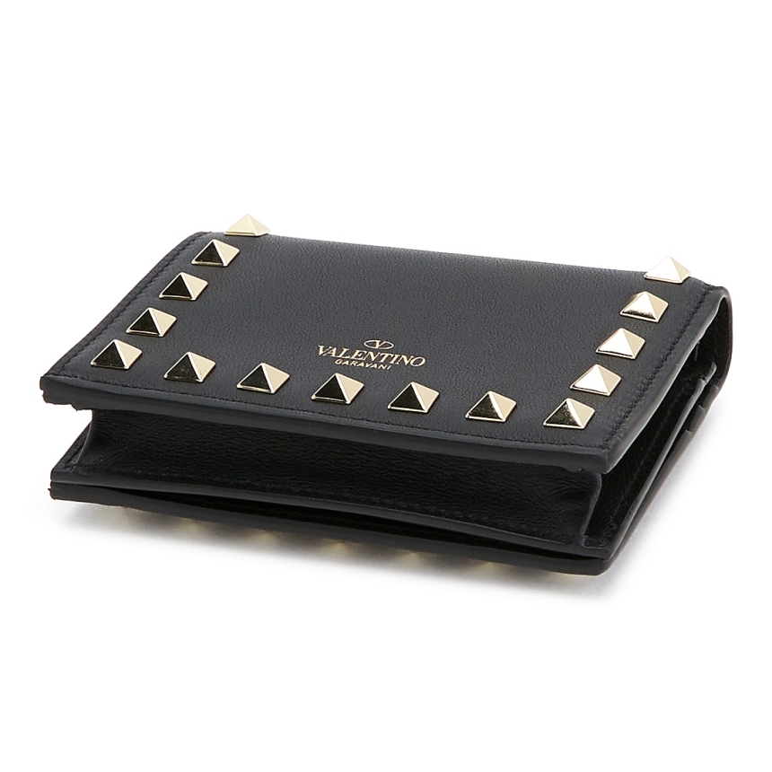 발렌티노(VALENTINO) 락스터드 여자 미니 반지갑 UW0P0P39BOL 0NO