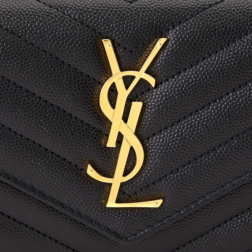 생로랑(SAINT LAURENT PARIS) 모노그램 마틀라세 캐비어 여자 장지갑 372264 BOW01 1000