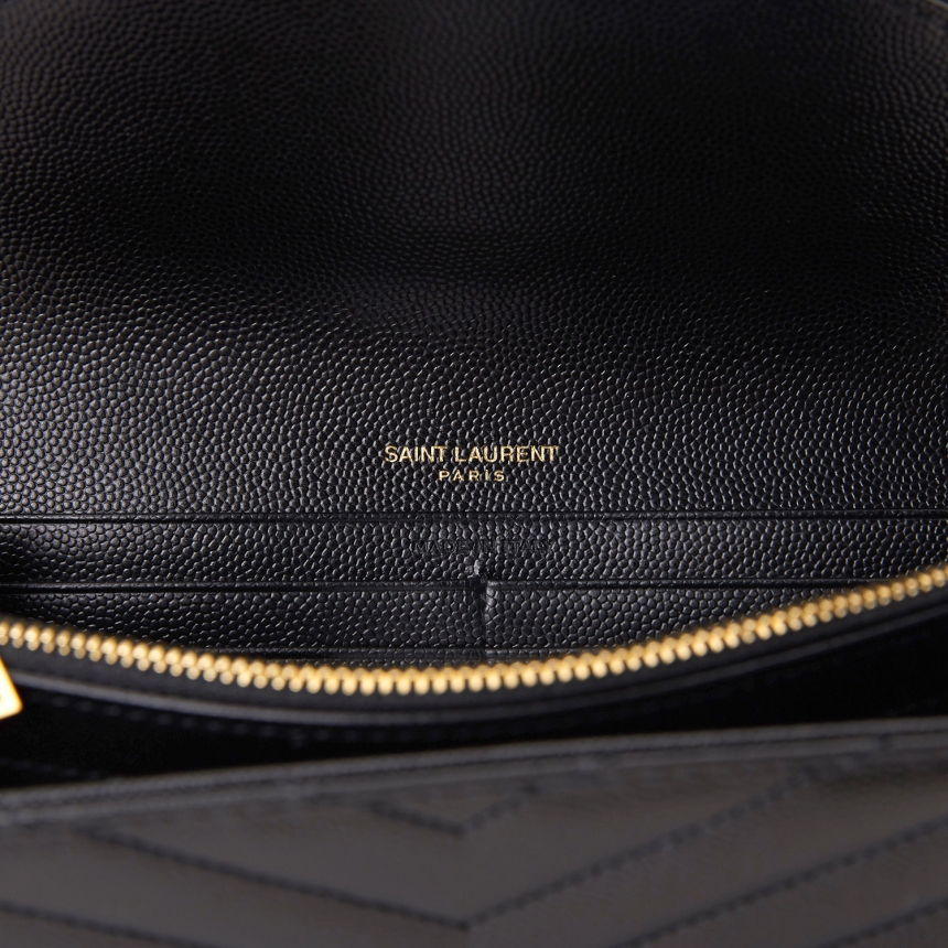 생로랑(SAINT LAURENT PARIS) 모노그램 마틀라세 캐비어 여자 장지갑 372264 BOW01 1000