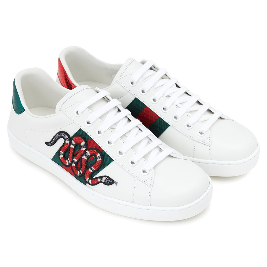 구찌(GUCCI) 에이스 스네이크 남자 스니커즈 456230 02JP0 9064
