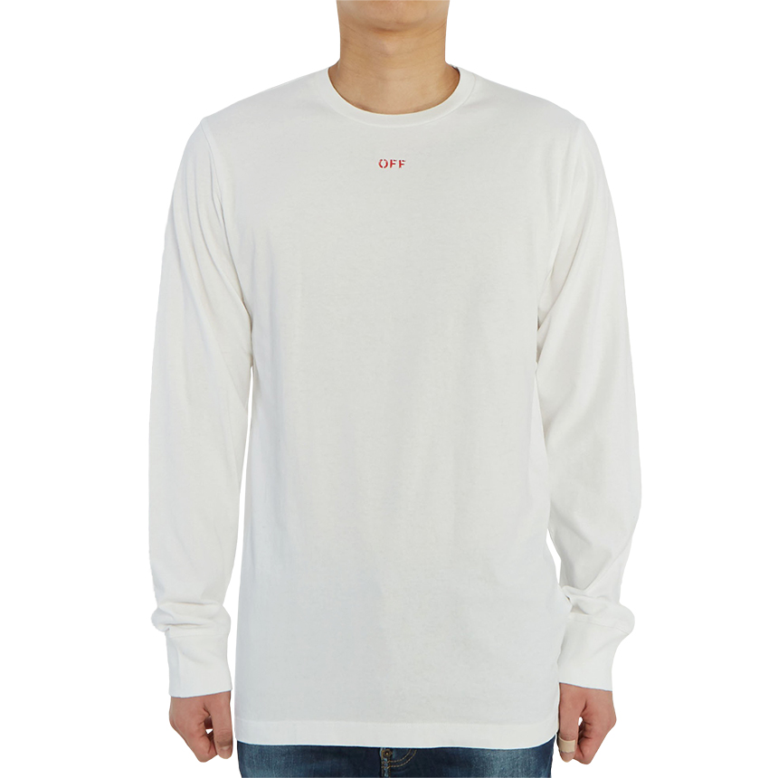 오프화이트(OFF WHITE) 스텐실 애로우 남자 긴팔티셔츠 OMAB001E 20JER004 0125