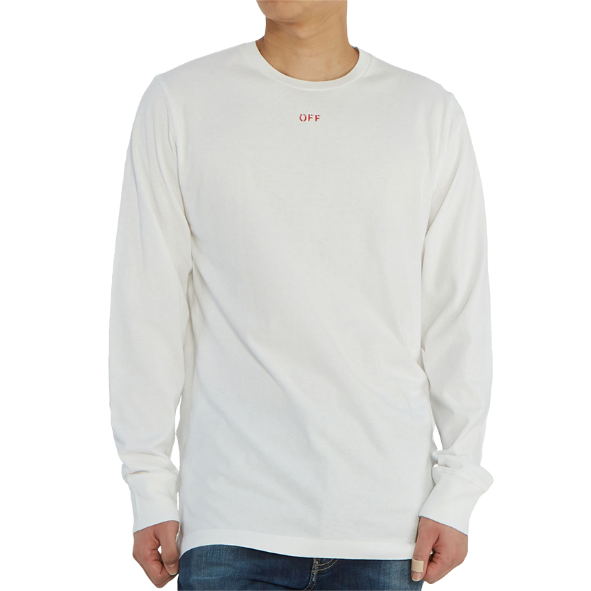 오프화이트(OFF WHITE) 스텐실 애로우 남자 긴팔티셔츠 OMAB001E 20JER004 0125