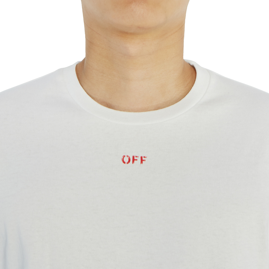 오프화이트(OFF WHITE) 스텐실 애로우 남자 긴팔티셔츠 OMAB001E 20JER004 0125