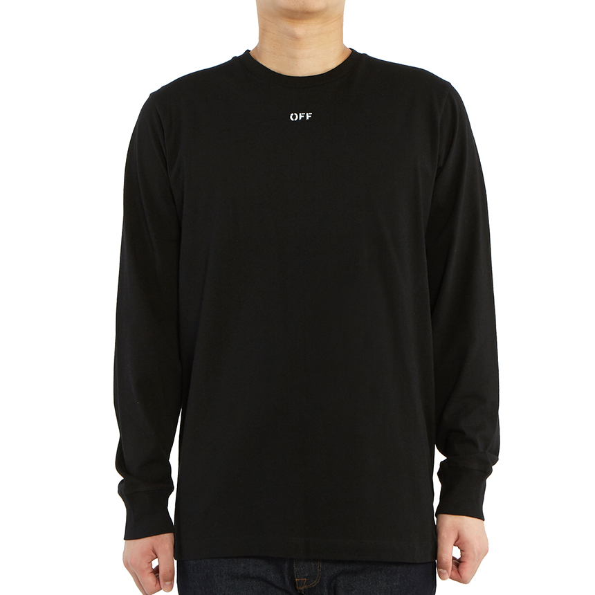 오프화이트(OFF WHITE) 스텐실 애로우 남자 긴팔티셔츠 OMAB001E 20JER004 1001