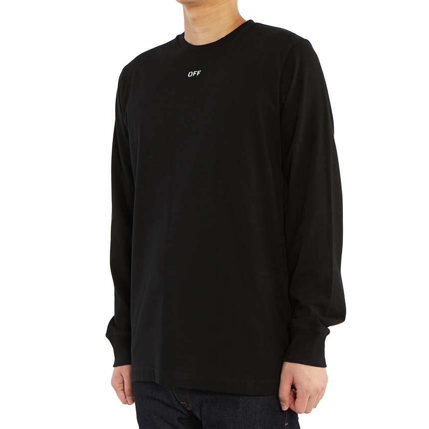 오프화이트(OFF WHITE) 스텐실 애로우 남자 긴팔티셔츠 OMAB001E 20JER004 1001