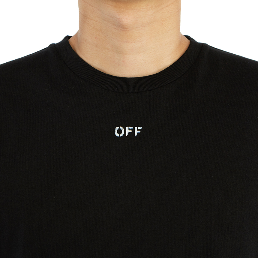 오프화이트(OFF WHITE) 스텐실 애로우 남자 긴팔티셔츠 OMAB001E 20JER004 1001