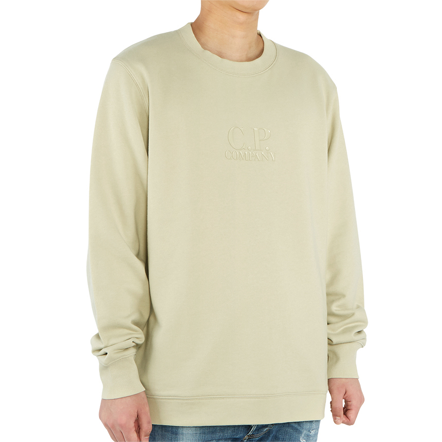 씨피컴퍼니(CP COMPANY) 로고 남자 긴팔 기모 맨투맨 티셔츠 레귤러핏 09CMSS008A 005086W 303
