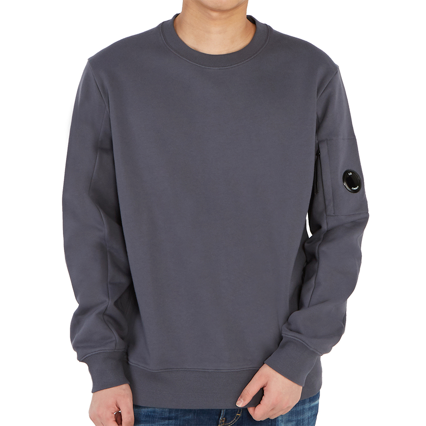 씨피컴퍼니(CP COMPANY) 렌즈 남자 긴팔 기모 맨투맨 티셔츠 레귤러핏 09CMSS039A 005086W 884