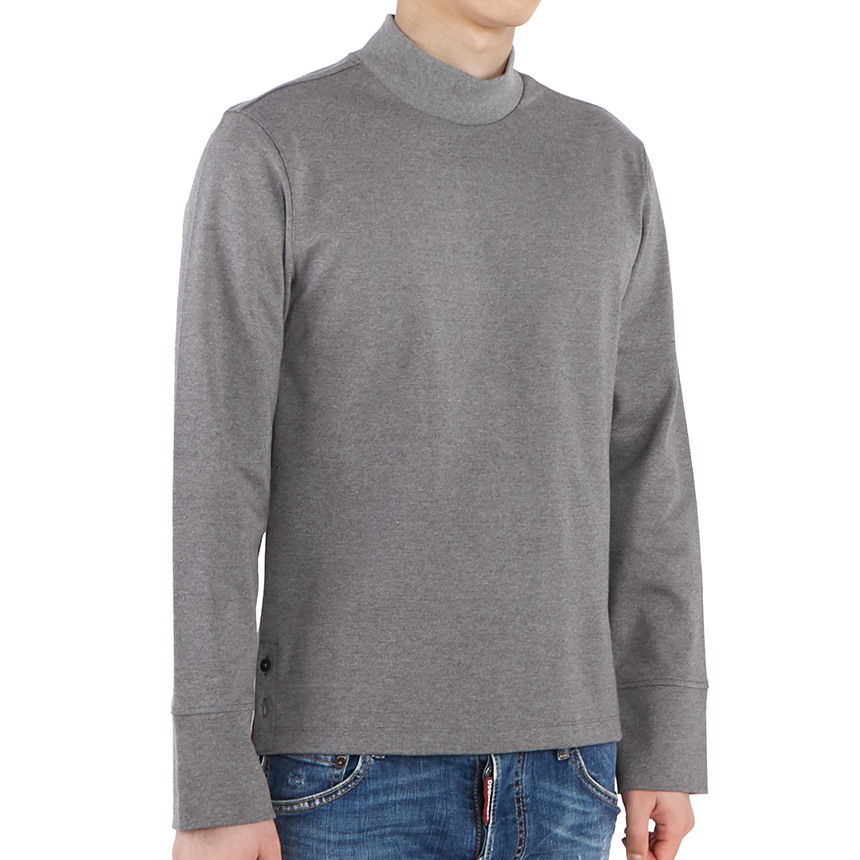 톰브라운(THOM BROWNE) 인터락 남자 모크넥 긴팔티셔츠 MJS118A 06168 035