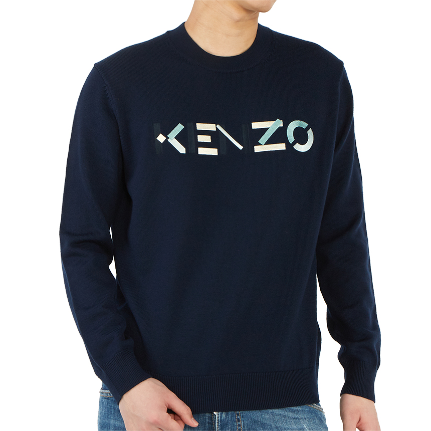 겐조(KENZO) 로고 남자 울 니트 5PU541 3LA 76 206