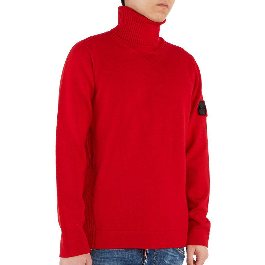 스톤아일랜드(STONE ISLAND) 쉐도우 프로젝트 와펜 남자 울 터틀넥 니트 7319510A5 V0010