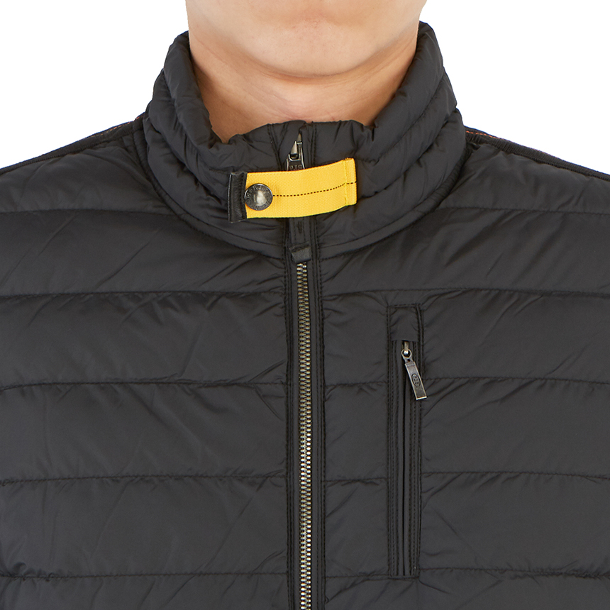 파라점퍼스(PARAJUMPERS) 타쿠지 니트 남자 울 패딩 집업 가디건 PMKNIKN01 BLACK