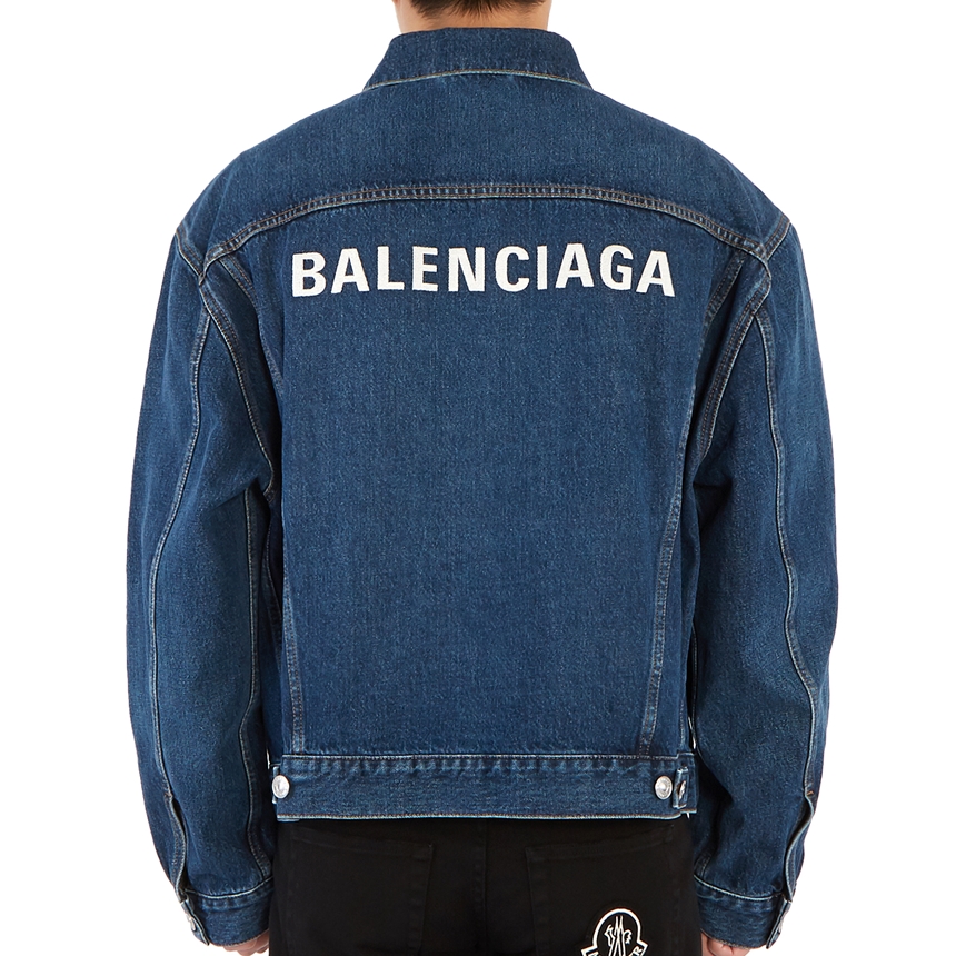 발렌시아가(BALENCIAGA) 로고 남자 데님 자켓 643804 TDW14 6020